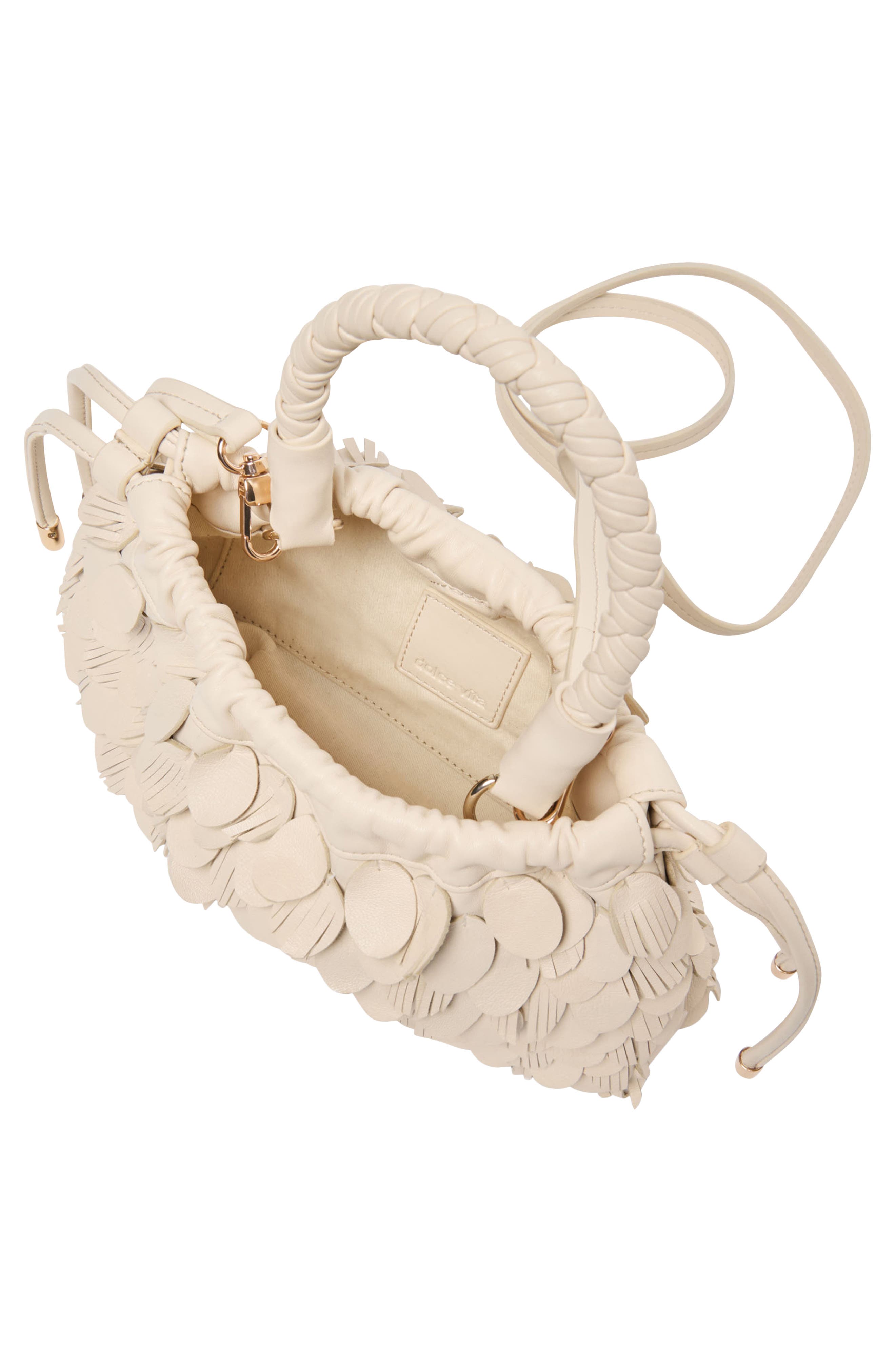 Dolce Vita Agatha Leather Handbag, Alternate, color, Ivory
