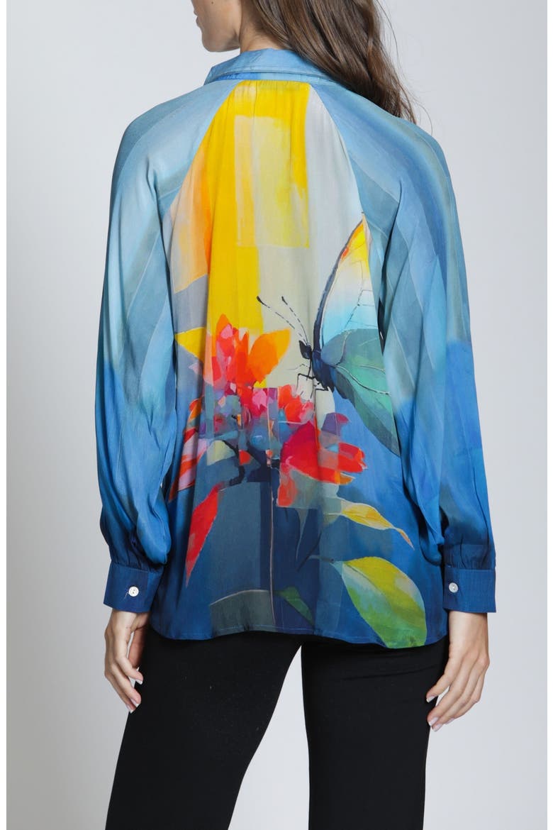 Mixed Print Long Sleeve Top, Alternate, color, BLUE MULTI