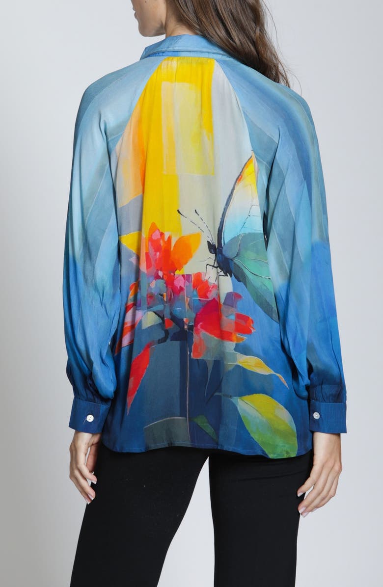 APNY Mixed Print Long Sleeve Top, Alternate, color, Blue Multi