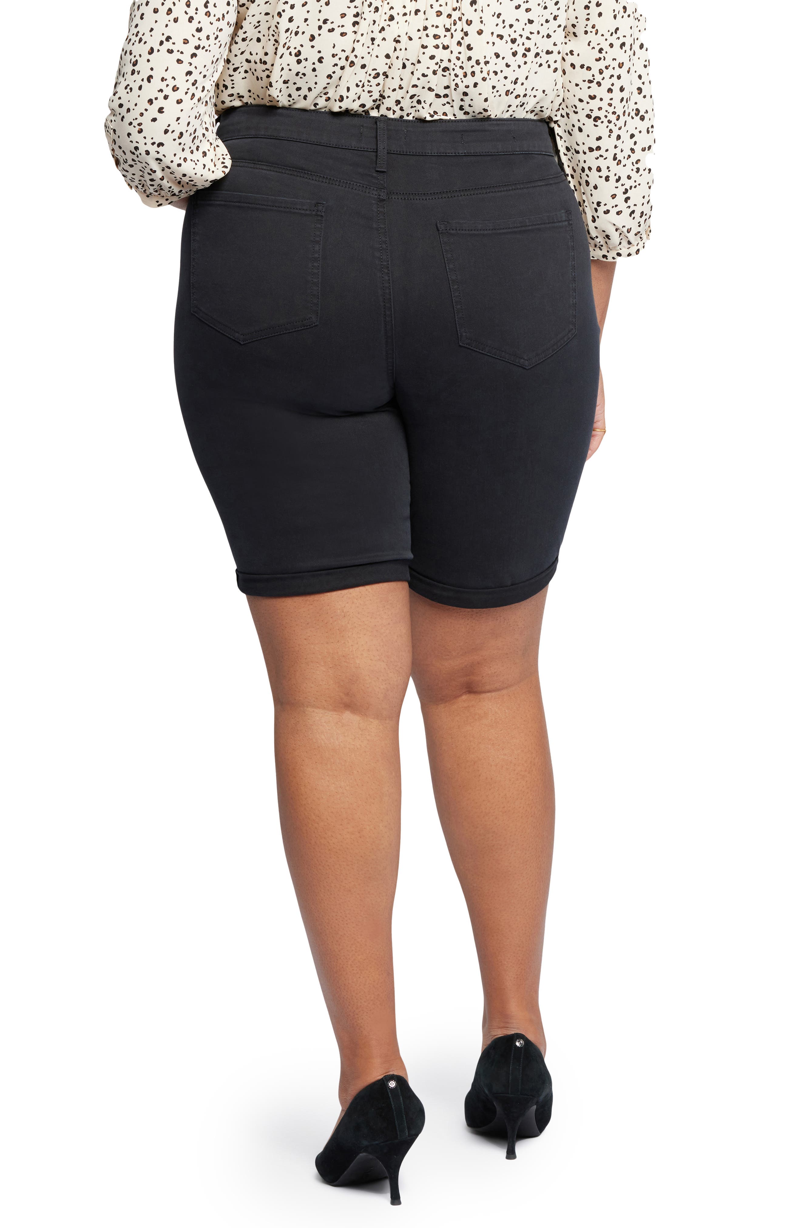 Briella Roll Cuff Denim Bermuda Shorts - image 2