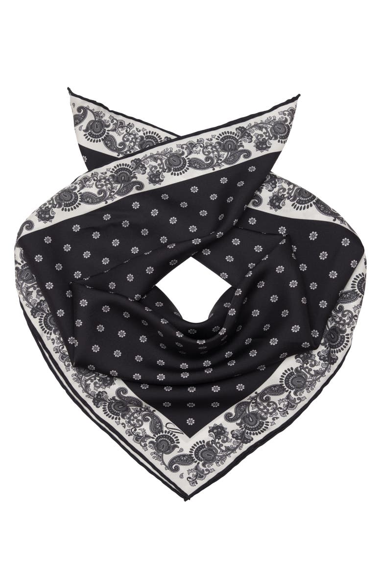 Elizabetta Diego - Silk Neckerchief for Men, Alternate, color, Black