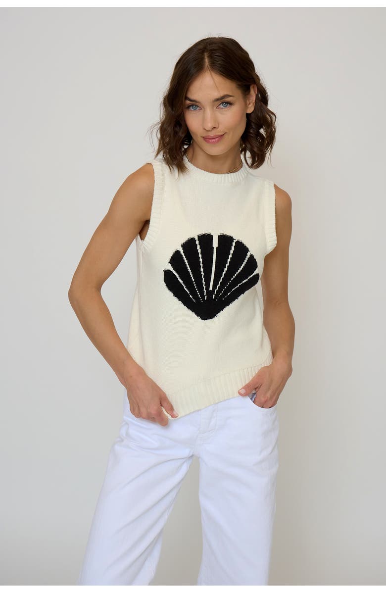 Central Park West Evie Shell Print Tank, Main, color, Ivory
