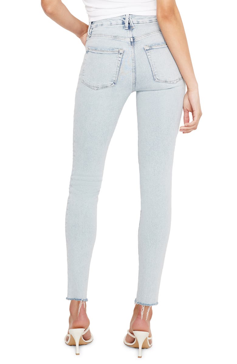 Good American Good Legs Distressed Skinny Jeans, Alternate, color,