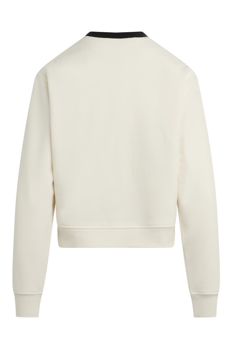Collegiate Cotton Blend Sweatshirt, Alternate, color, IVORY/ BLACK