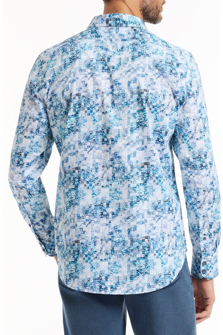 Long Sleeve Button-Up Shirt, Alternate, color, BLUE
