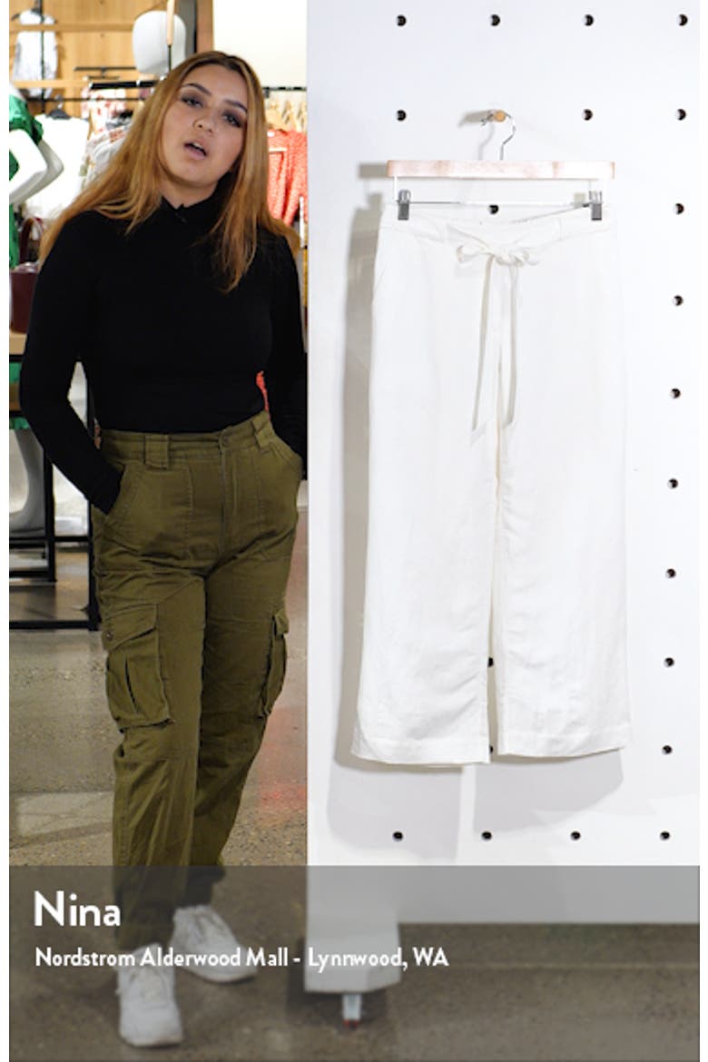 Drawstring Waist Crop Pants video