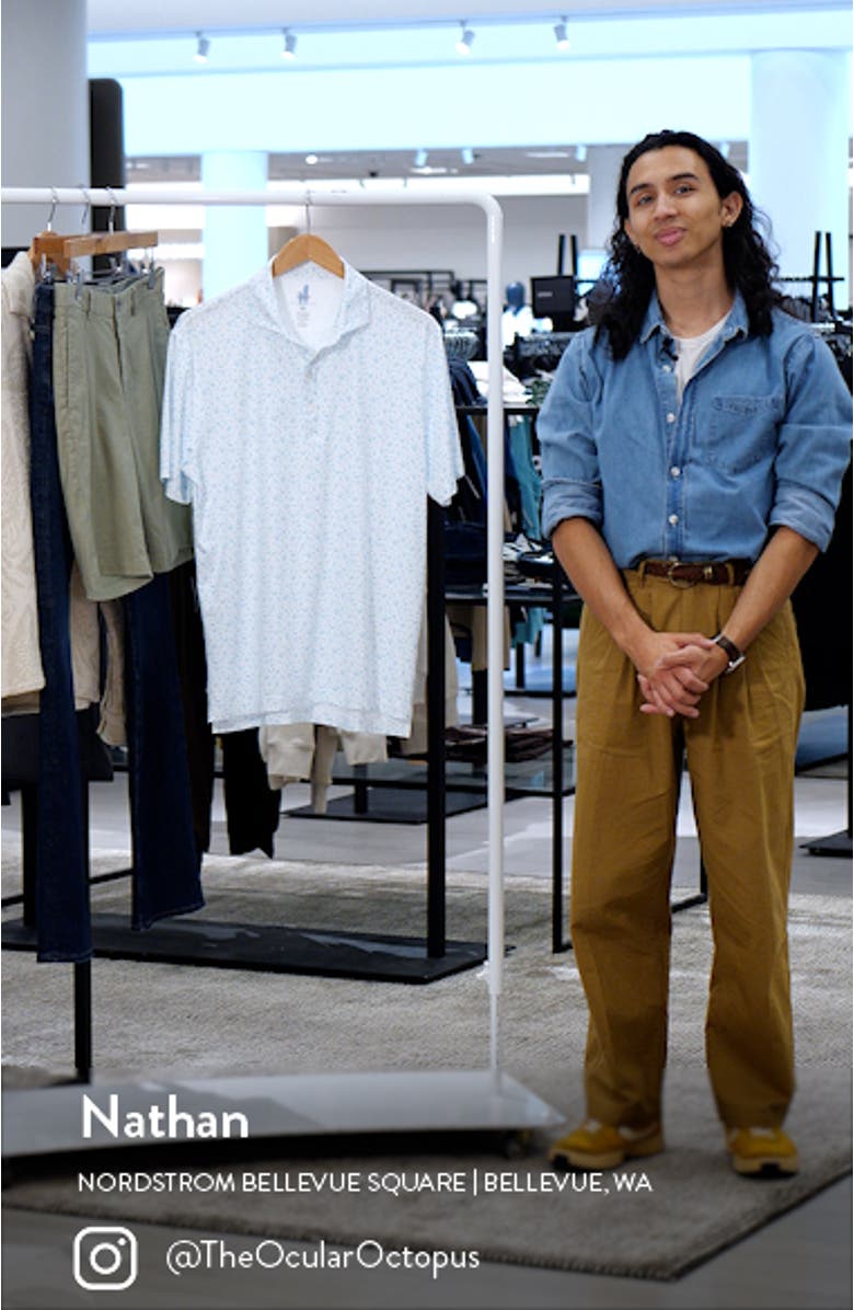 Stag Night Print Performance Polo, sales video thumbnail