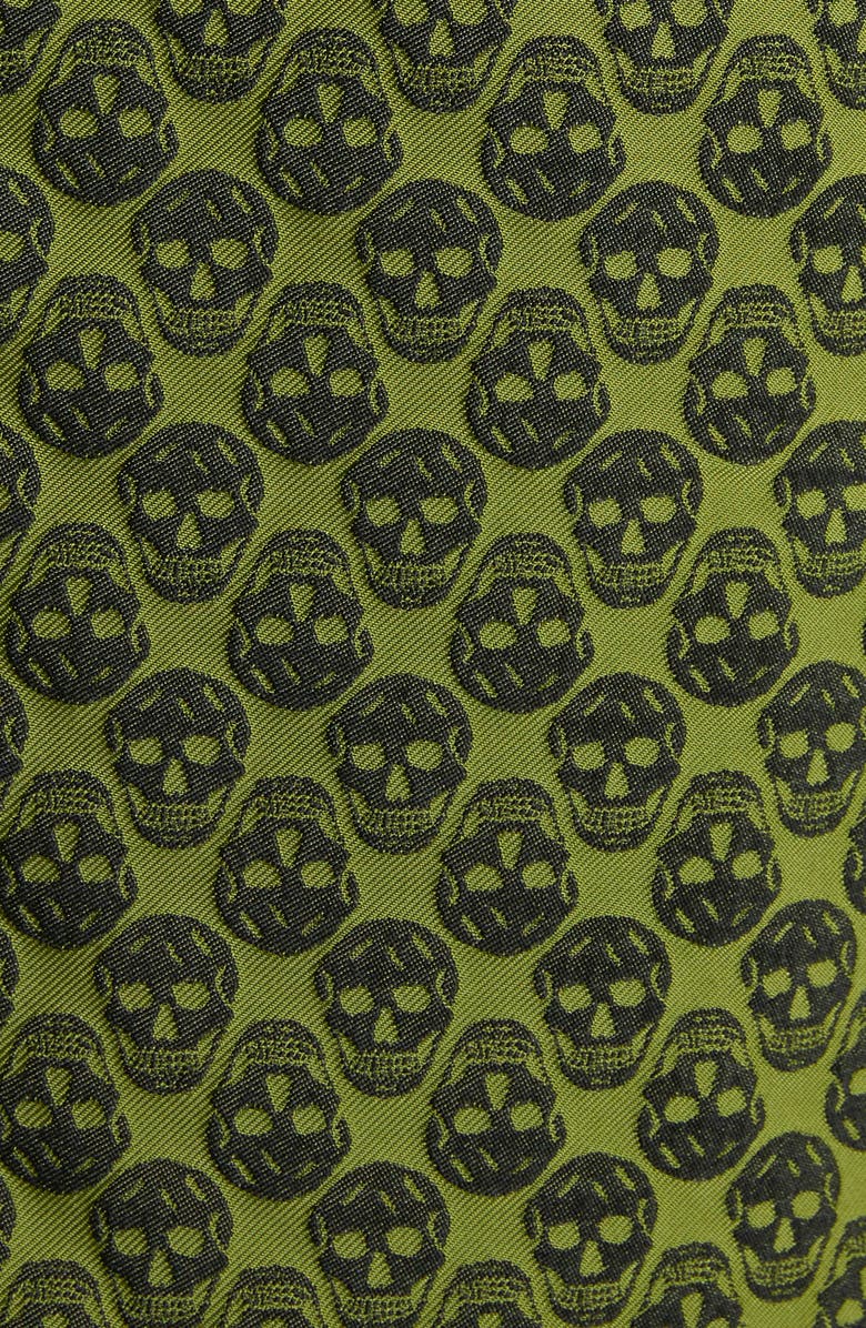 McQueen Skull Jacquard Pajama Shorts, Alternate, color, Absynthe