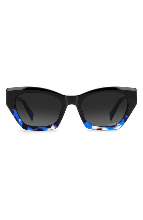 53mm Gradient Rectangular Sunglasses