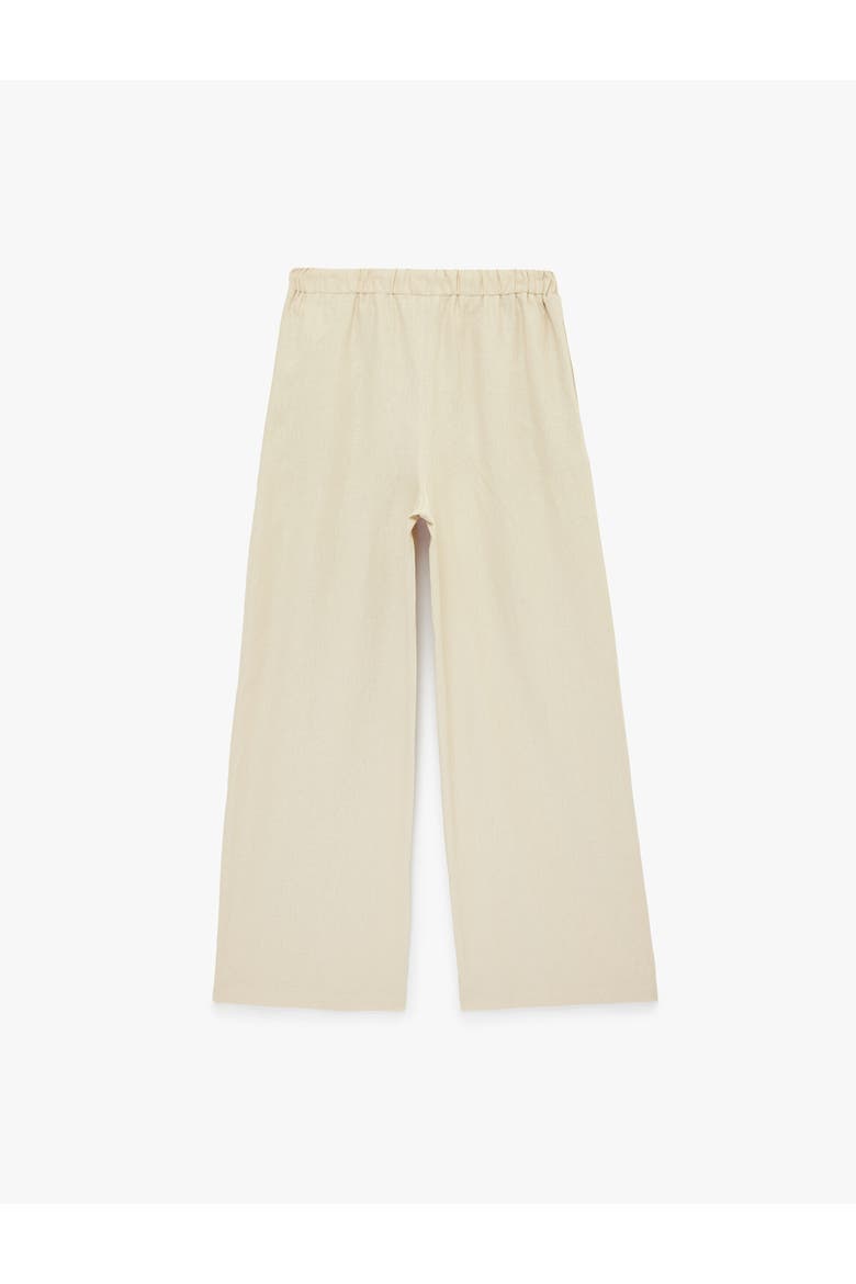 Drawstring Waist Wide Leg Trousers, Alternate, color, BEIGE
