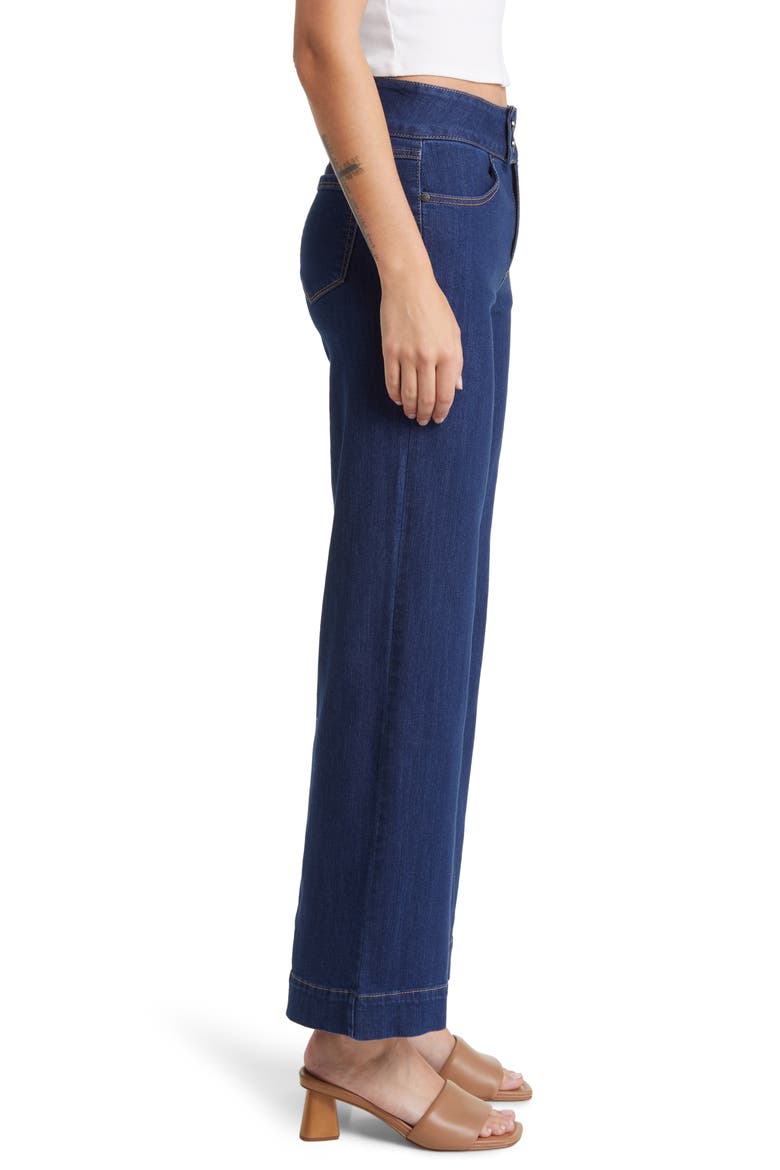 Two-Button High Waist Wide Leg Jeans, Alternate, color, QUINLIN