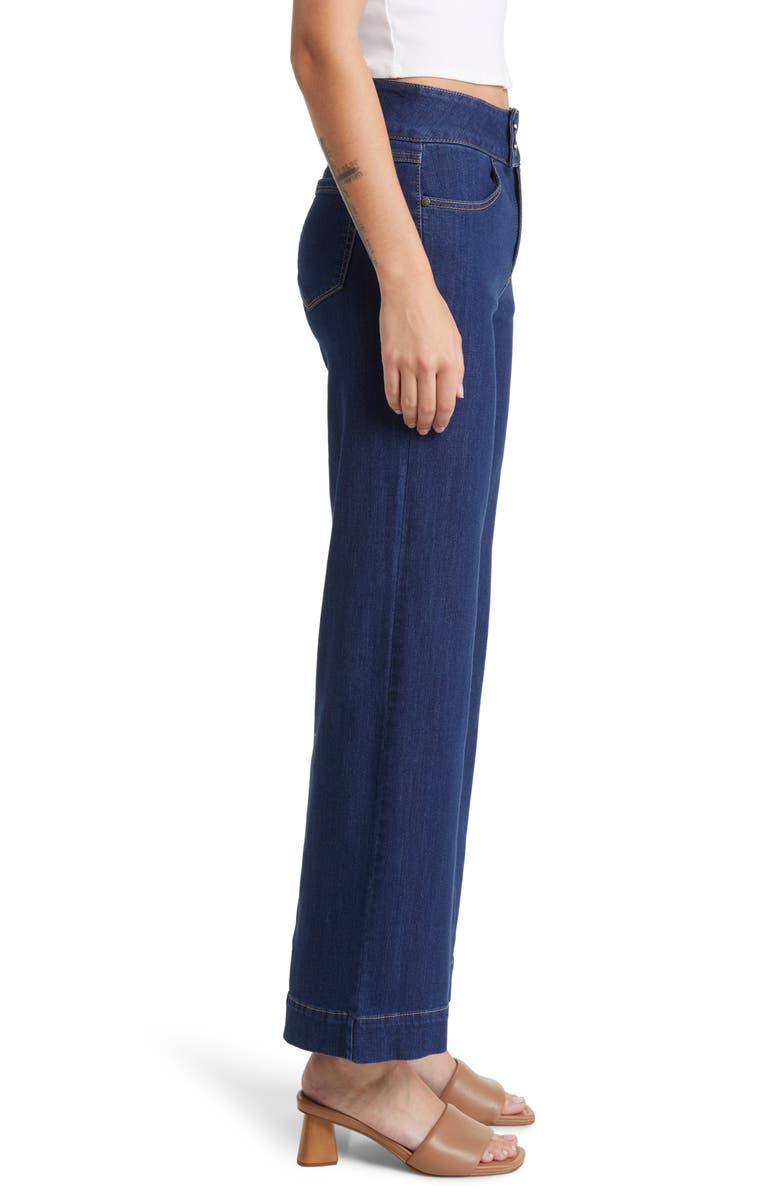 1822 Denim Two-Button High Waist Wide Leg Jeans, Alternate, color, 