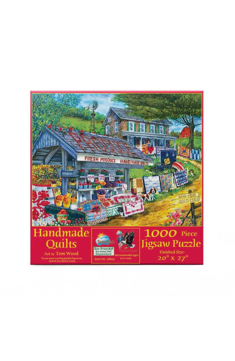 Sunsout Handmade Quilts 1000 piece Jigsaw Puzzle for Adults, Alternate, color, Multicolor