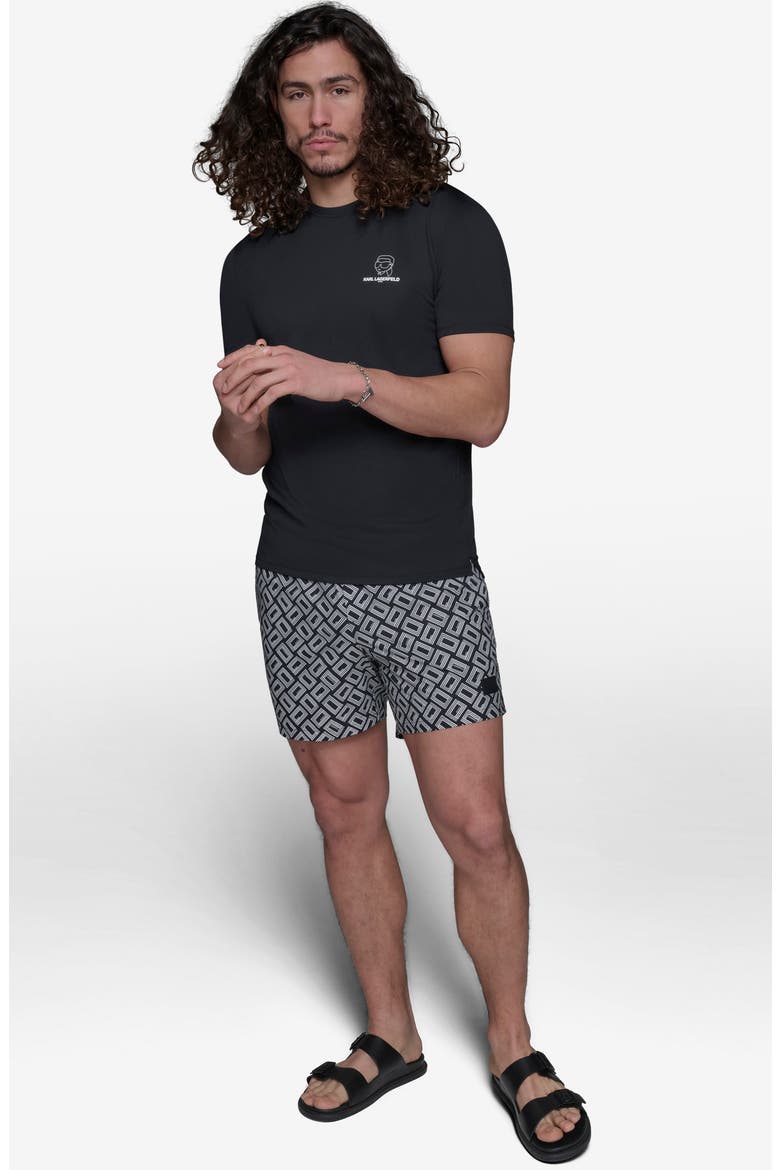 Karl Doll Head UPF 30+ Rash Guard, Alternate, color, BLACK