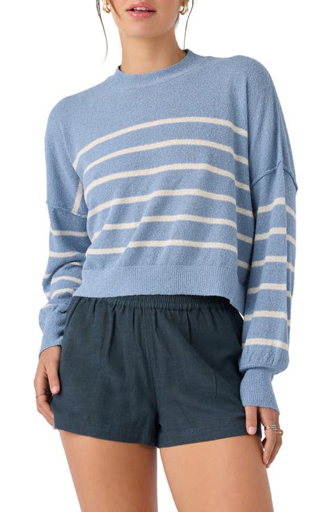 Zephi Stripe Crop Sweater