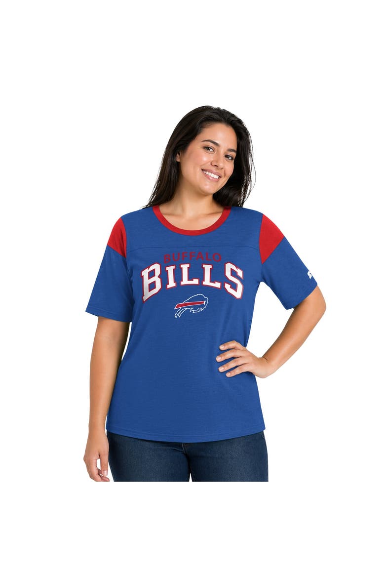 Women's Starter  Royal Buffalo Bills Plus Size Linebacker Slub T-Shirt, Main, color, Royal