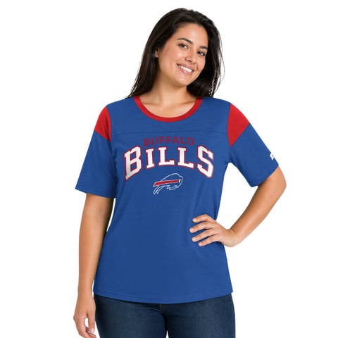 Women's Starter  Royal Buffalo Bills Plus Size Linebacker Slub T-Shirt