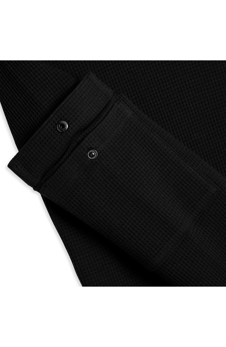 TomboyX Modal Cloud Waffle Long Sleeve Cargo Crew, Alternate, color, Black Beauty