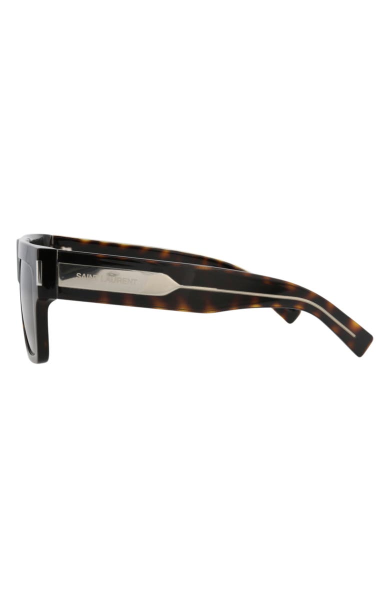 Saint Laurent 55mm Square Sunglasses, Alternate, color, Havana Havana Grey