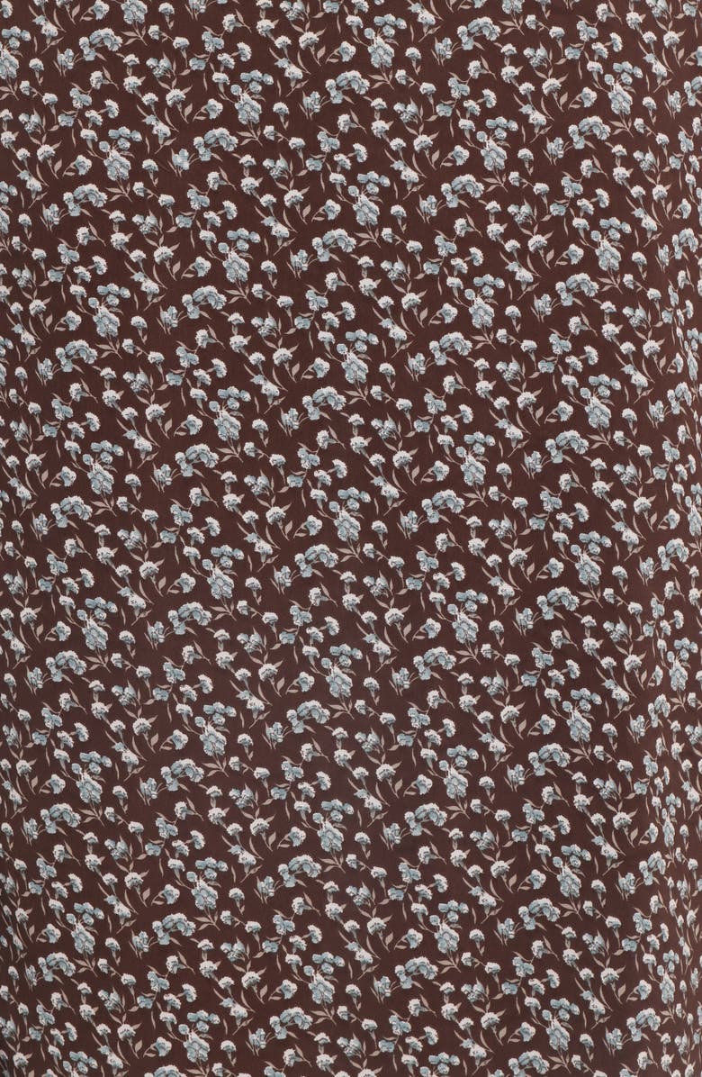 Petal & Pup Willow Floral Midi Skirt, Alternate, color, Brown Blue Floral