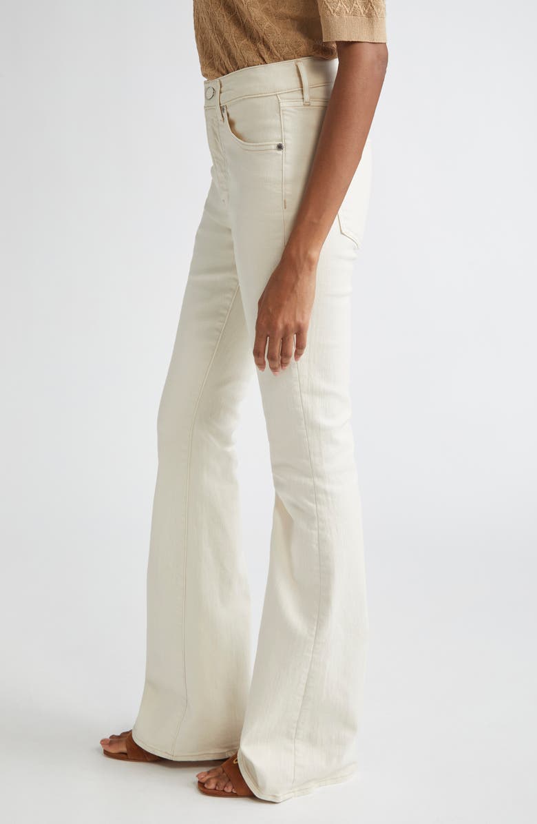 Veronica Beard Beverly High Waist Skinny Flare Jeans, Alternate, color, Ecru