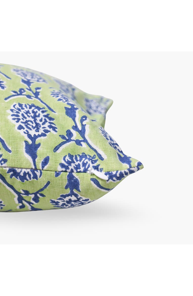 Banyan & Birch Nikhar - Lumbar Linen Throw Pillow Cover, Alternate, color, Lily Green