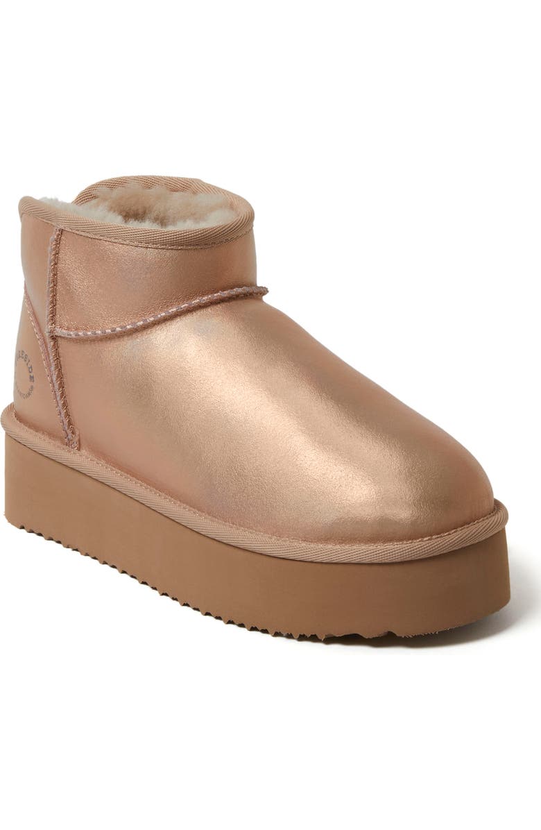 DEARFOAMS Fireside Kingston Genuine Shearling Platform Bootie, Main, color,