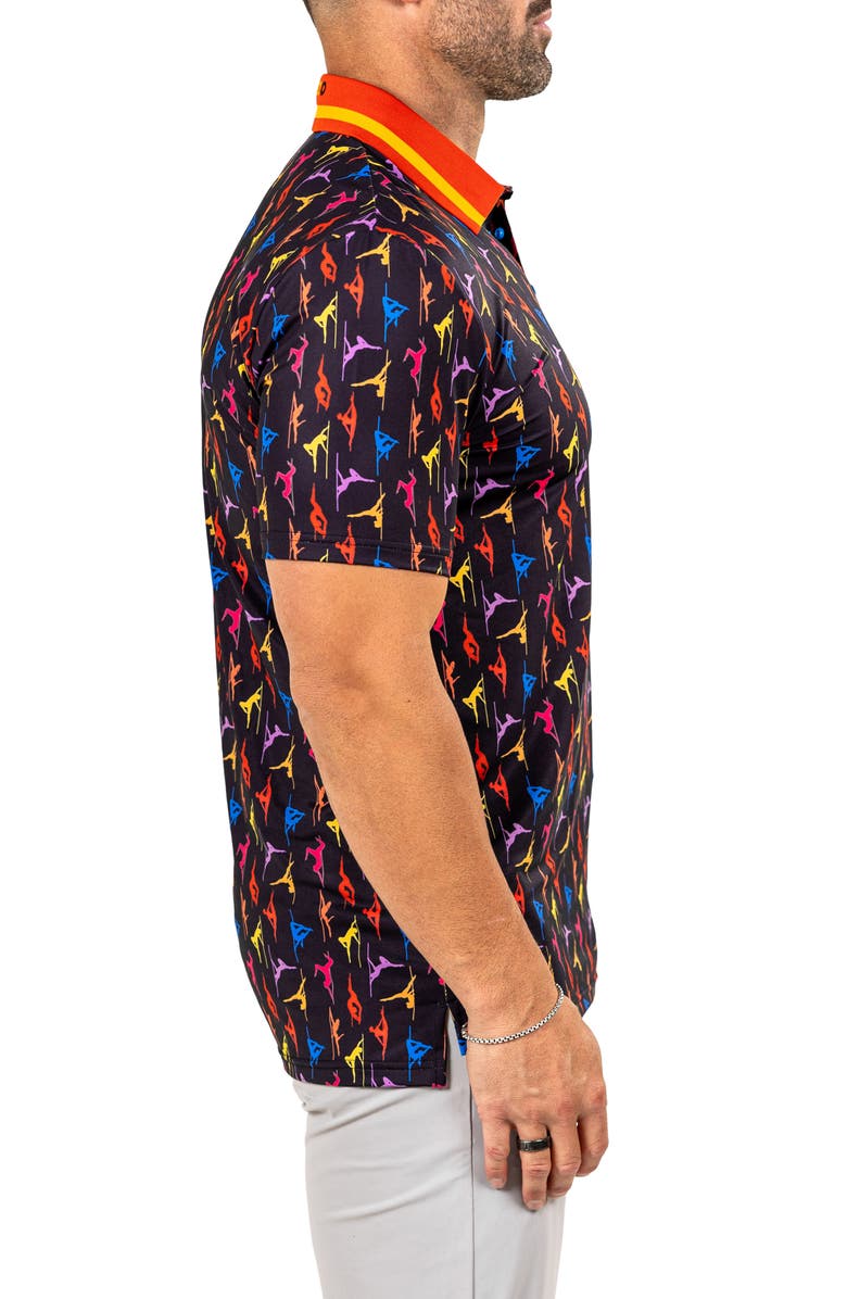 Maceoo Martyr Print Golf Polo, Alternate, color, 