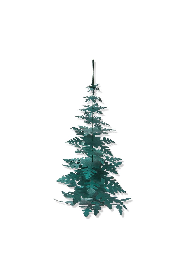 Dark Green Paper Snowflake Tree Decor for Christmas Holiday, Main, color, Green