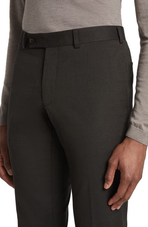 Jack Victor Palmer Stretch Cotton & Wool Pants In Brown