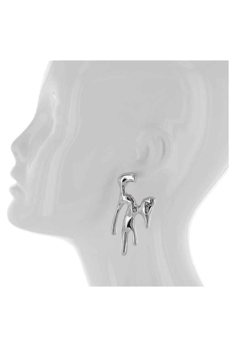 Drip Drop Earrings, Alternate, color, SILVER