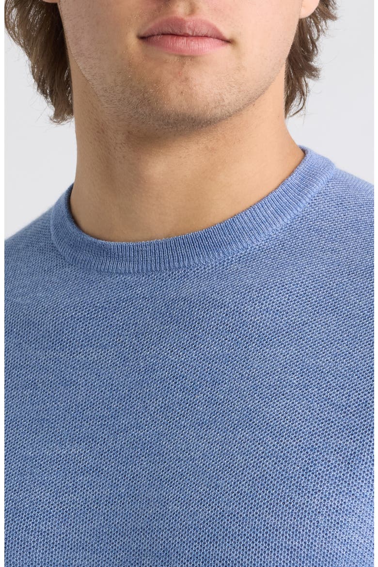 Autumn Crest Honeycomb Crewneck Sweater, Alternate, color, BLUE FREESIA