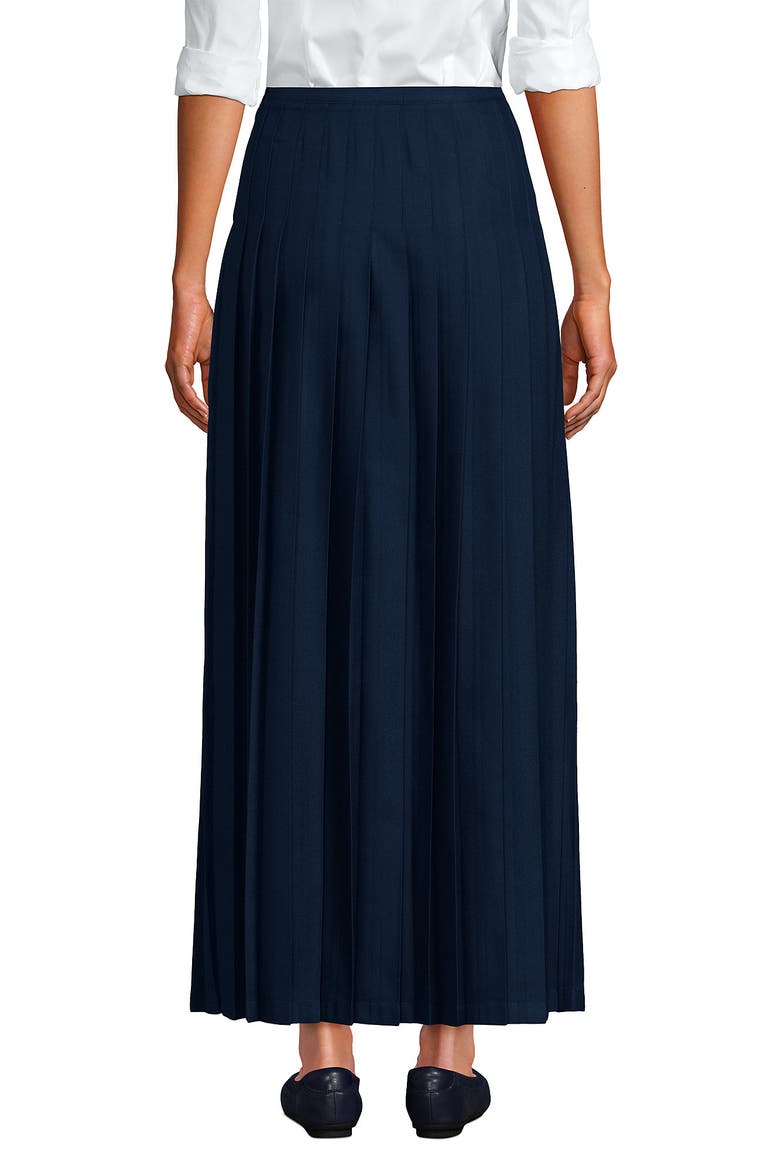 Girls Solid Pleated Skirt Ankle Length, Alternate, color, Academic Classic Navy