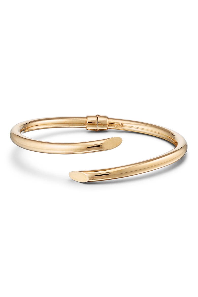 Jewelry Royale Crossover Bangle, Main, color, YELLOW GOLD