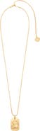 maje Zodiac sign plaque necklace