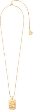 maje Zodiac sign plaque necklace