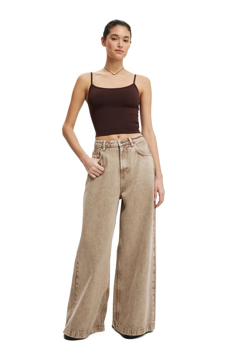 Women's 91 Wide Jean, Alternate, color, Brown Stonewash