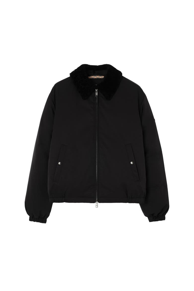 Nylon Cotton Farnborough Aviator Jacket, Alternate, color, Black
