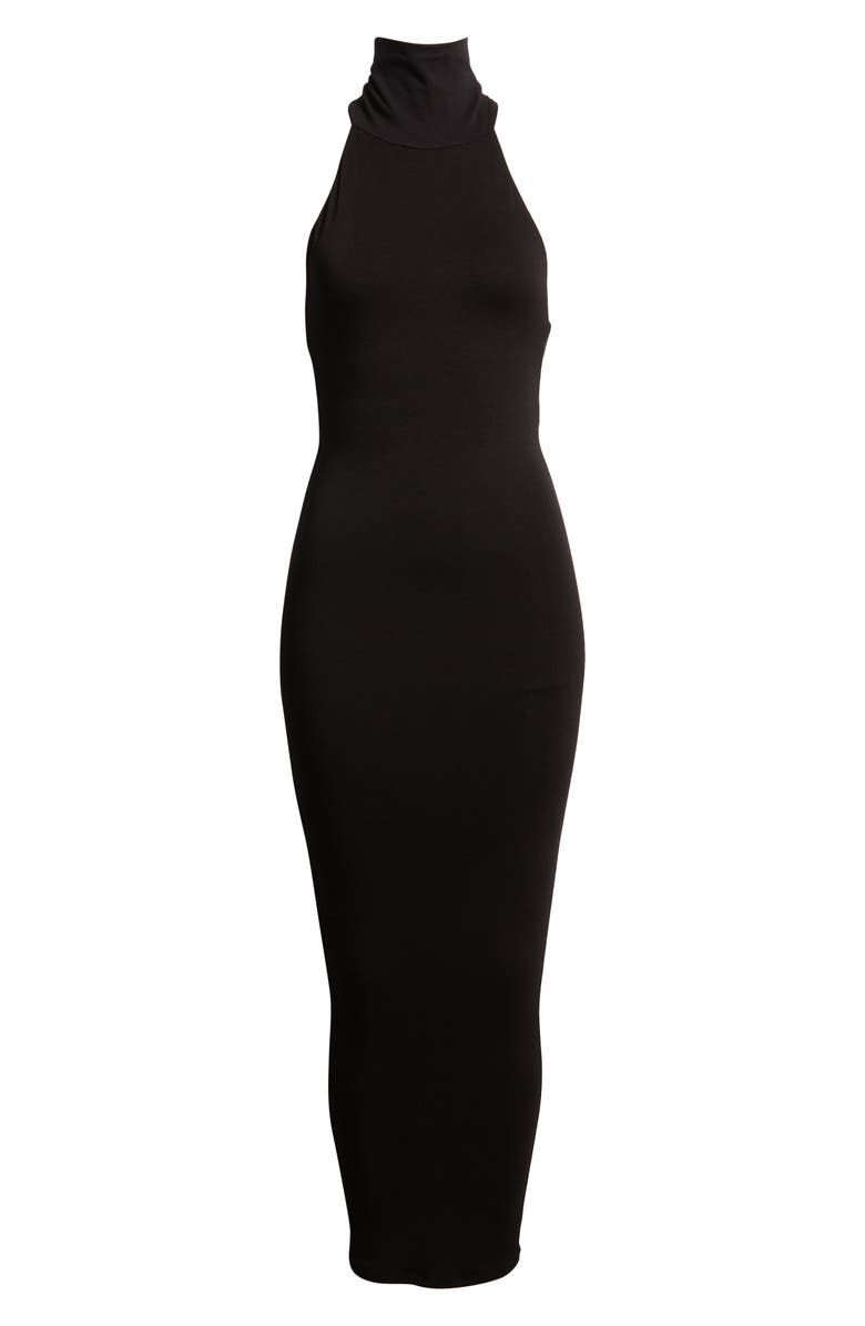 Naked Wardrobe Turtleneck Open Back Sleeveless Maxi Dress, Alternate, color, 