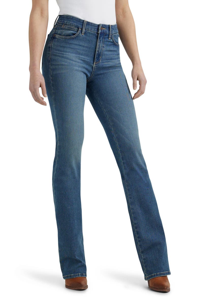 Bespoke Curvy High Waist Bootcut Jeans, Main, color, ADA