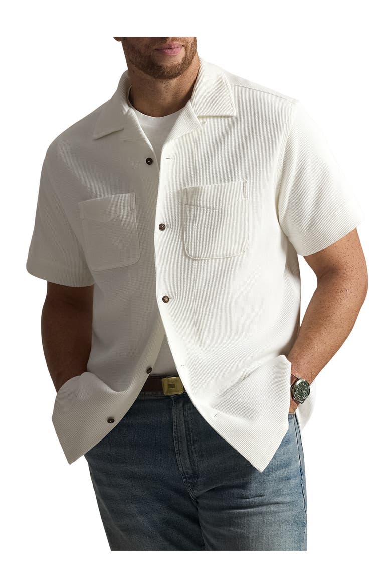 Big & Tall Waffle Knit Camp Shirt, Main, color, NEVIS