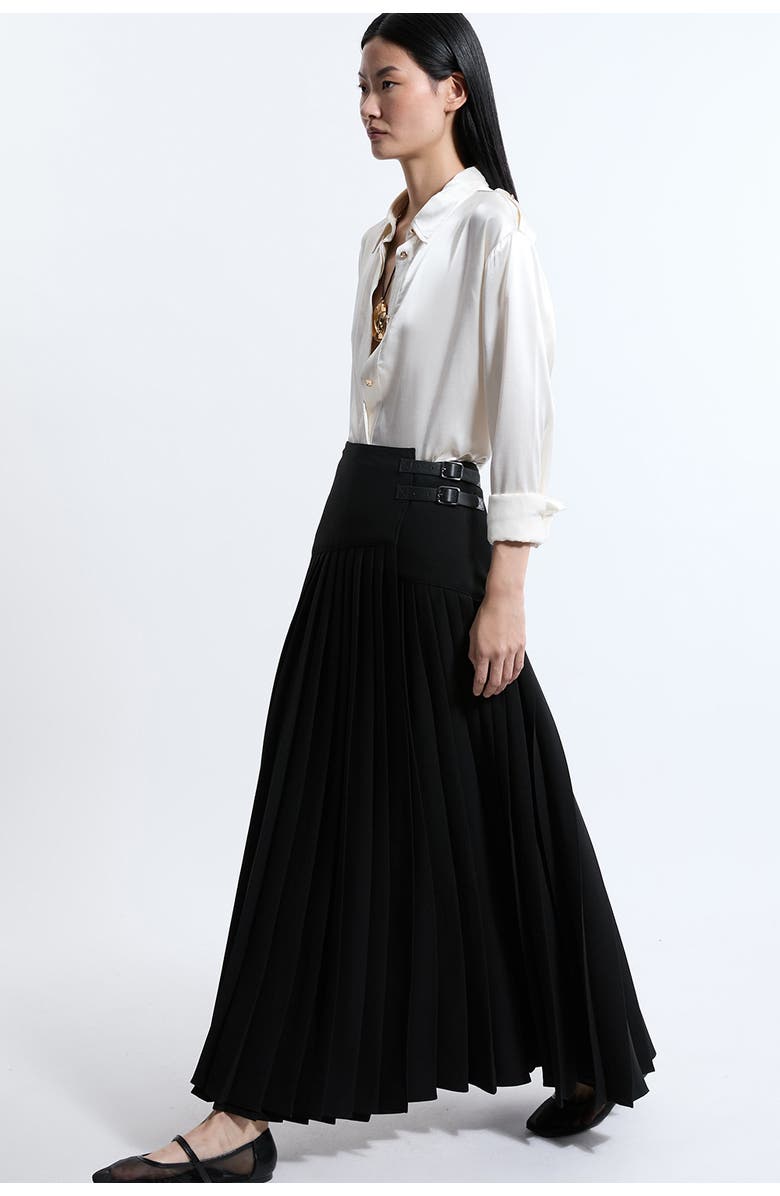 Karen Millen Buckle Detailed Maxi Skirt, Alternate, color,