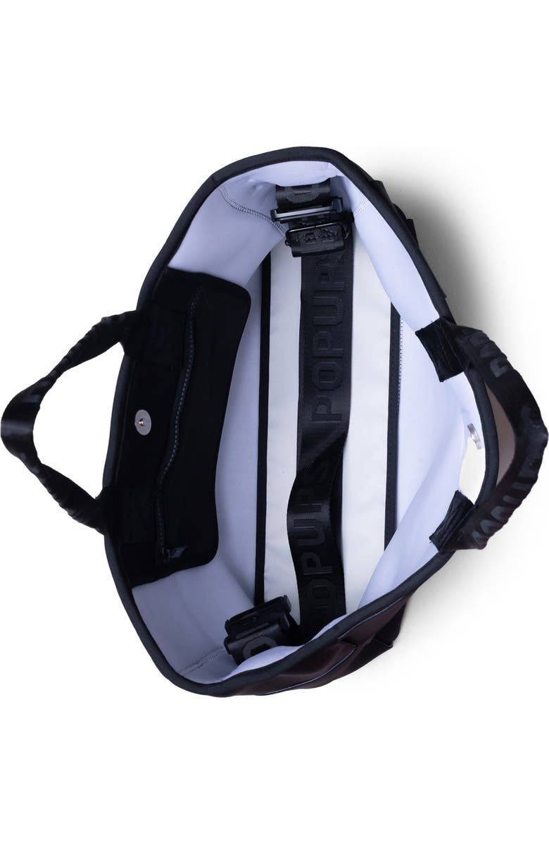 POP UPS BRAND Icon Water Resistant Woven Neoprene Tote Bag, Alternate, color, Black