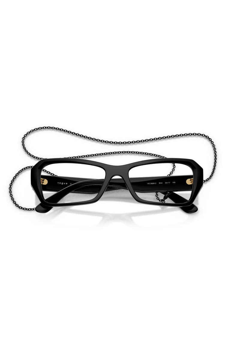 Vogue Eyewear 54mm Butterfly optical glasses, Alternate, color, Black