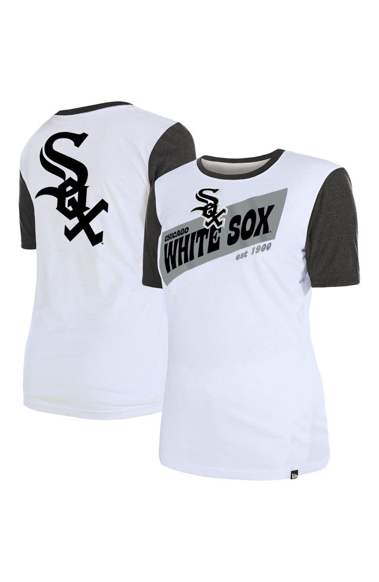 New Era Women's New Era White Chicago White Sox Colorblock T-Shirt, Main, color, 