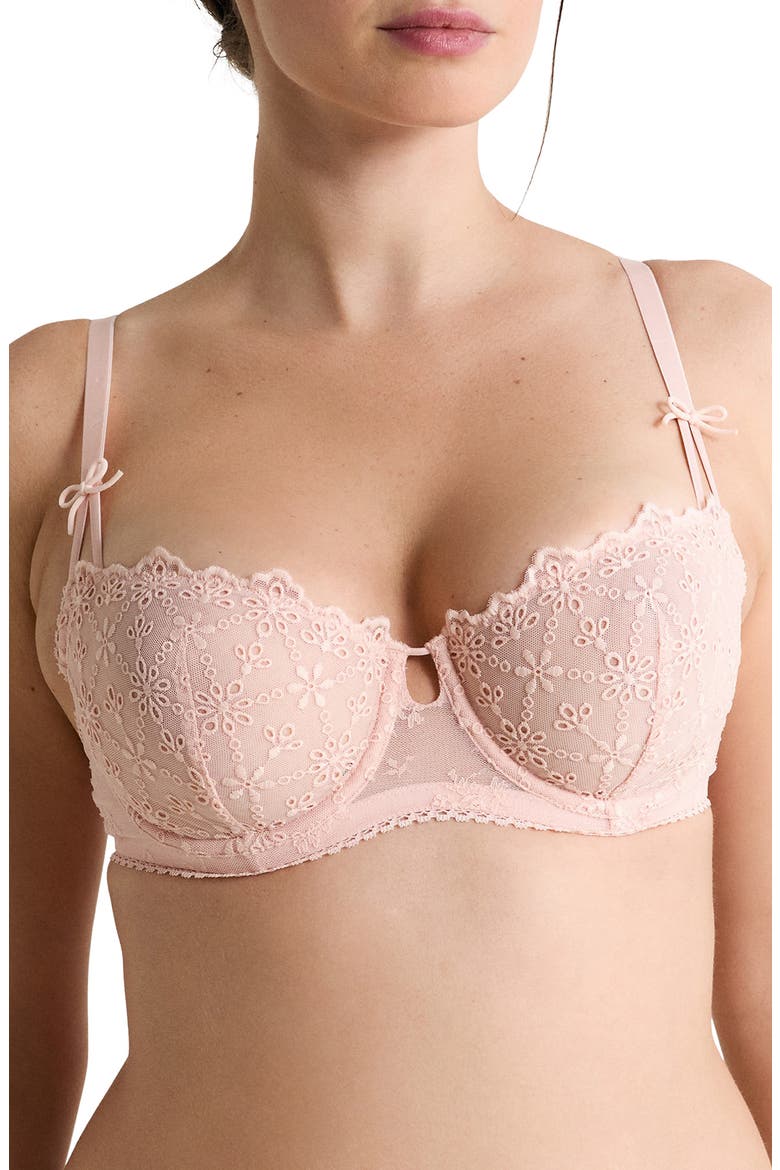 Jane °9 Underwire Balconette Bra, Main, color, POWDER PINK