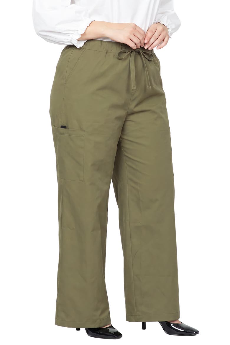 Wide Leg Parachute Pants, Alternate, color, OLIVE
