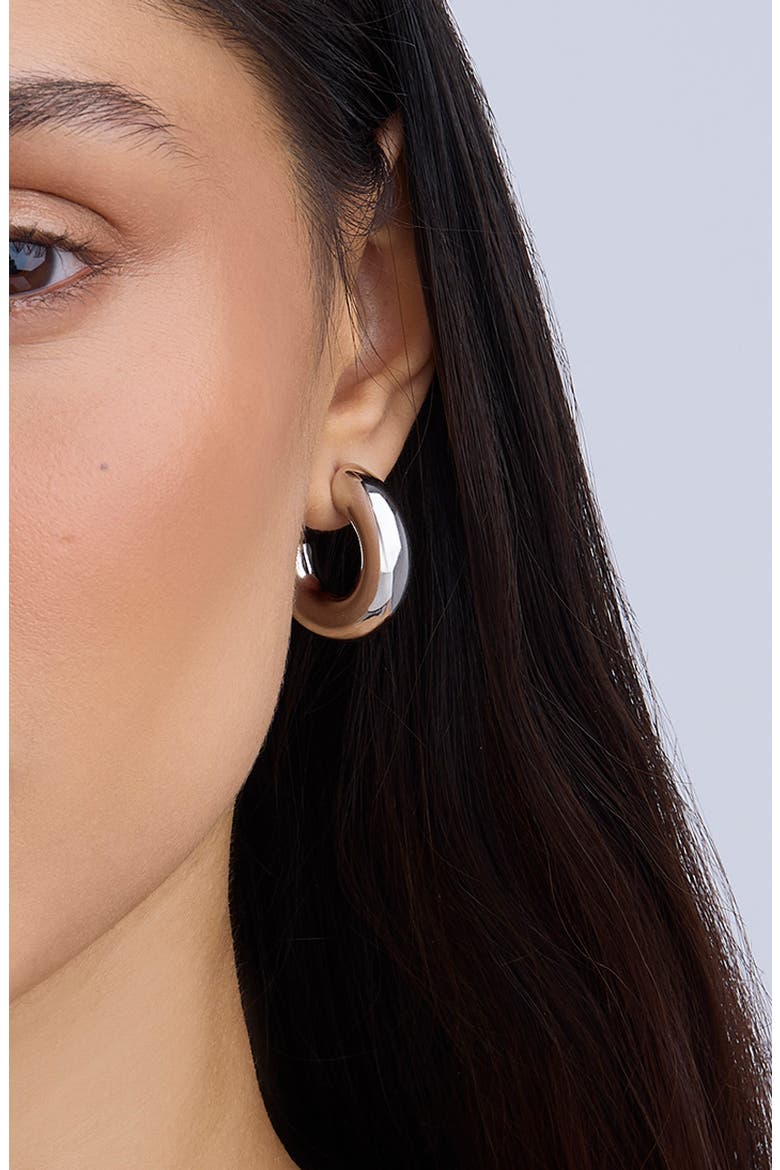 Jamma Mini Hoops, Alternate, color, SILVER
