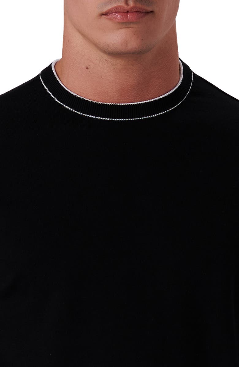 Bugatchi Tipped Cotton Blend Sweater, Alternate, color, 