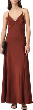 AllSaints Irina Satin Maxi Slipdress